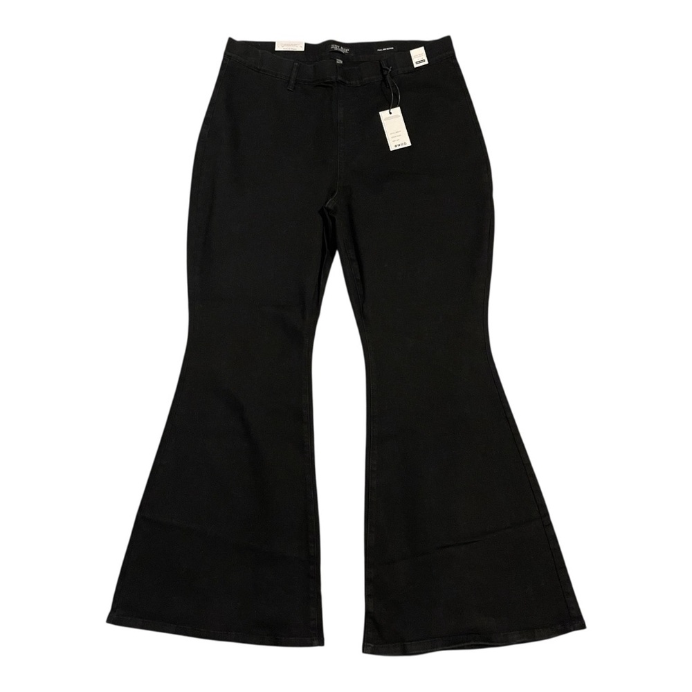 Judy Blue Super Flare Womens Jeans Black Pull On Super Jean Size 22W (42x33) NWT